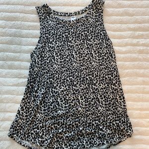 Old navy work leopard tank top. Worn one time and in great condition.